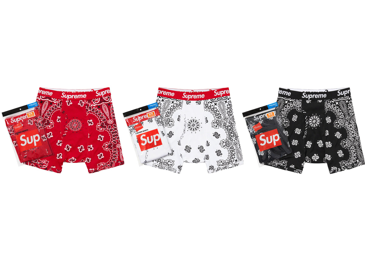 下着・アンダーウェア Supreme Hanes Bandana Boxer Briefs 2Pack Supreme Hanes Bandana Boxer Briefs (2 Pack) F/W 22 | eBay