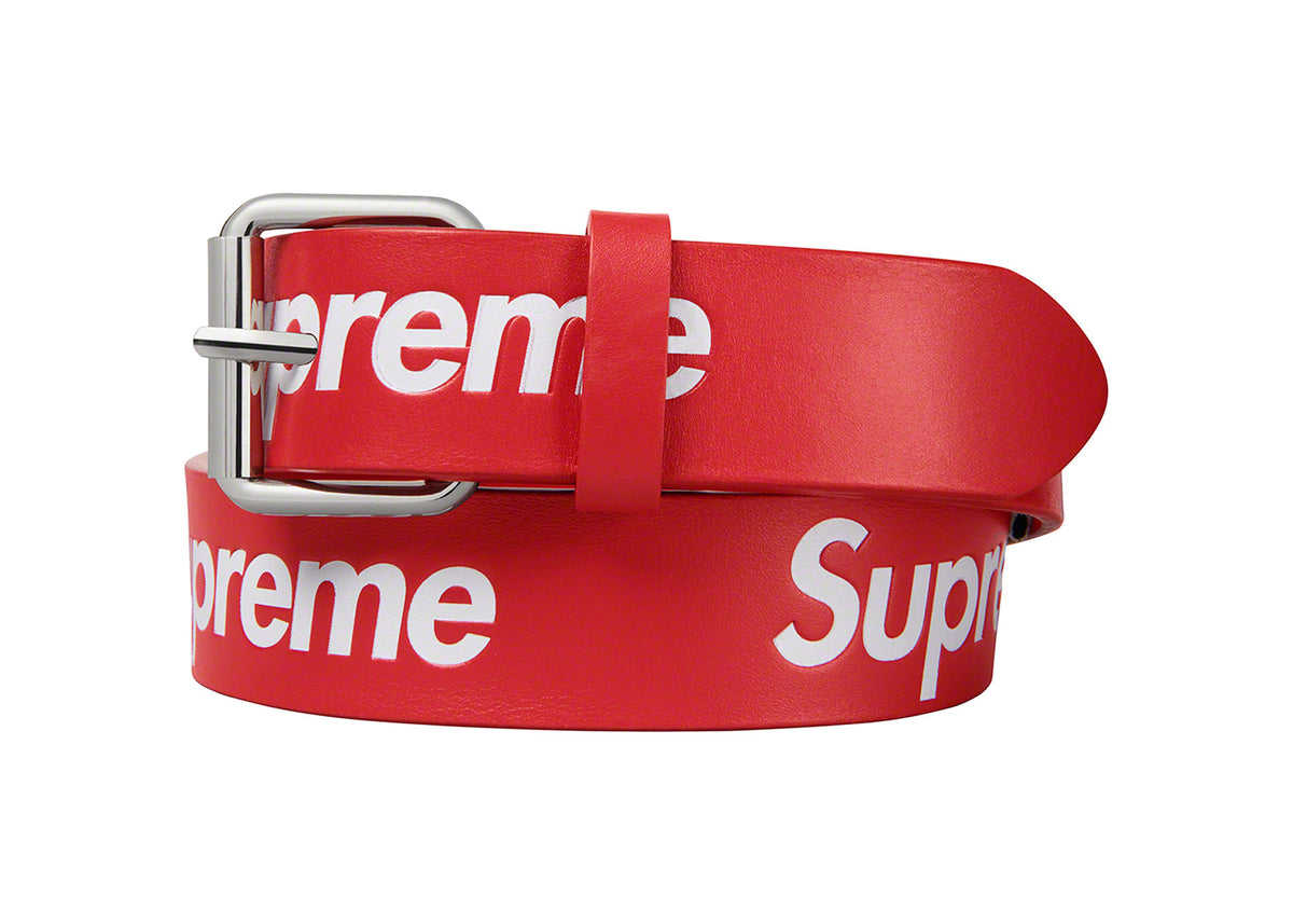 Supreme Repeat Leather Belt Olive SIZE S/M | eBay
