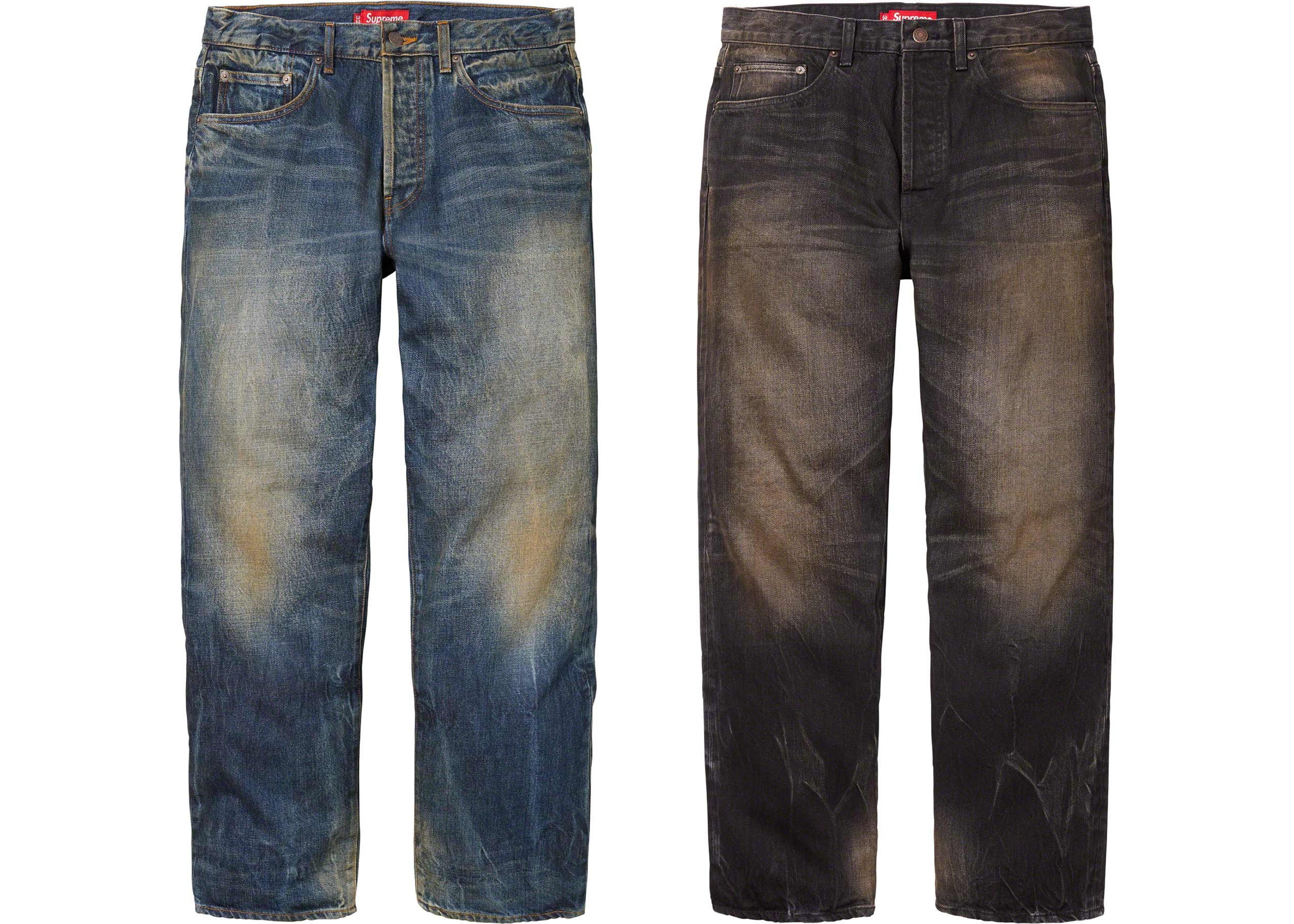 SUPREME DISTRESSED LOOSE FIT SELVEDGE JEAN (2023FW) – UNIQUE HYPE HK
