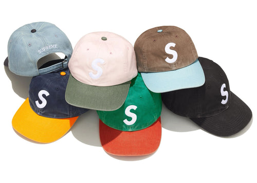 SUPREME PIGMENT COATED 2 TONE S LOGO 6 PANEL (2025FW)