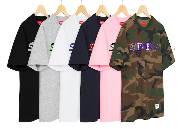 SUPREME COLLAGE LOGO SS TOP (2020FW)