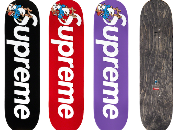 オンライン購入 supreme smurfs skateboard deck supreme Smurfs