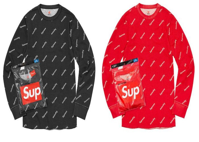 SUPREME HANES THERMAL CREW (2020FW)
