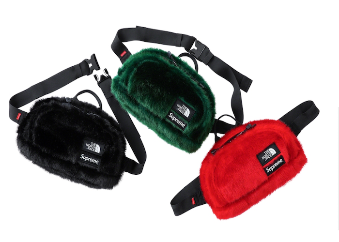 SUPREME NORTH FACE FAUX FUR WAIST BAG (2020FW)