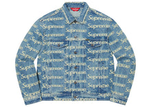 Load image into Gallery viewer, SUPREME FRAYED LOGOS DENIM TRUCKER JACKET (2021SS)
