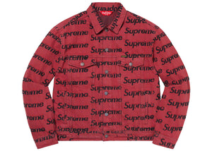 SUPREME FRAYED LOGOS DENIM TRUCKER JACKET (2021SS)