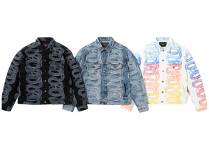 SUPREME HYSTERIC GLAMOUR SNAKE DENIM TRUCKER JACKET (2021SS)