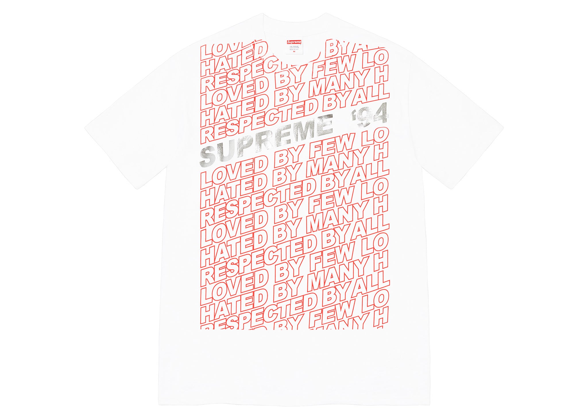 Supreme Respected Tee White M リスペクト 白-