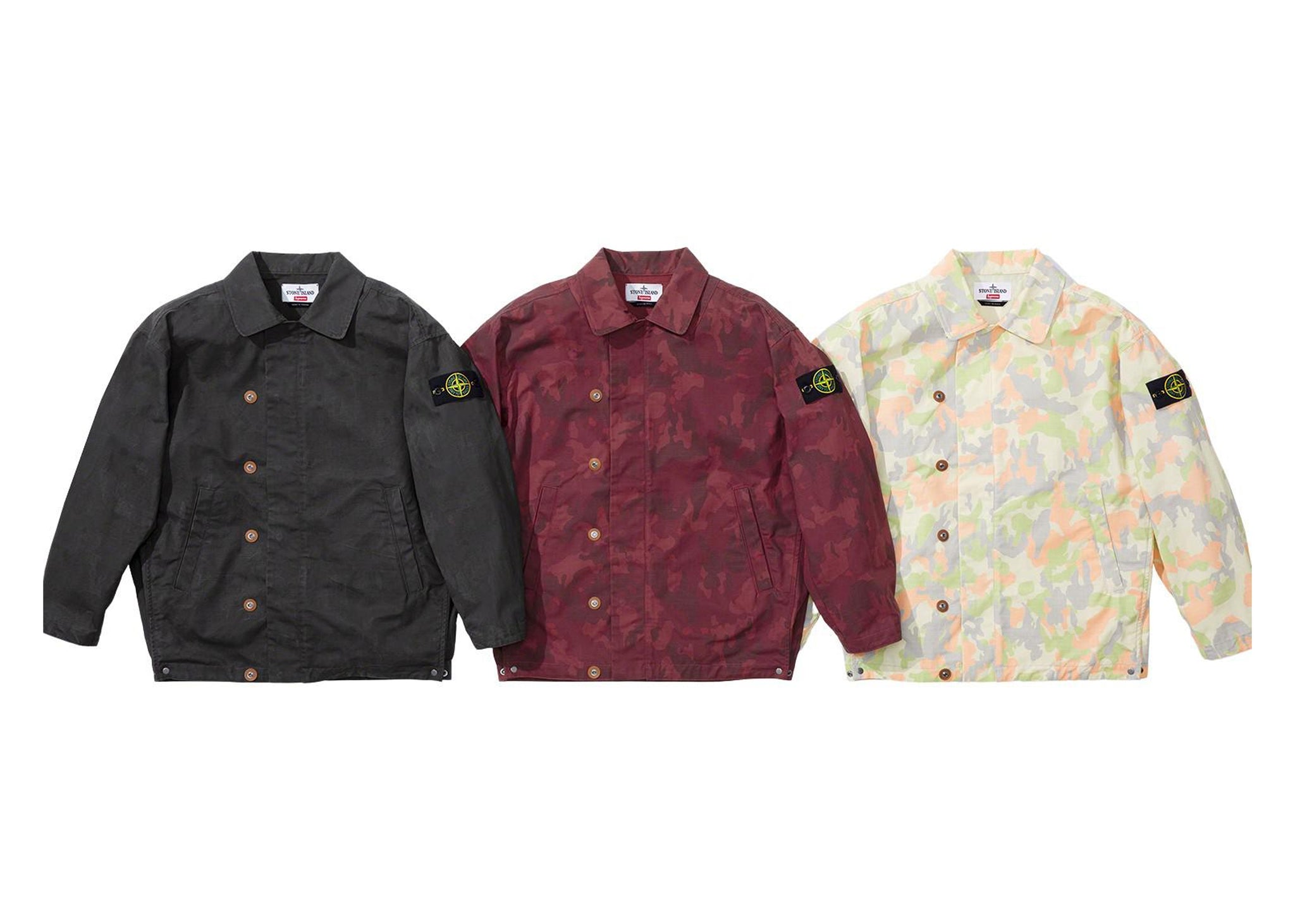 SUPREME STONE ISLAND REFLECTIVE ICE CAMO JACKET (2022SS)