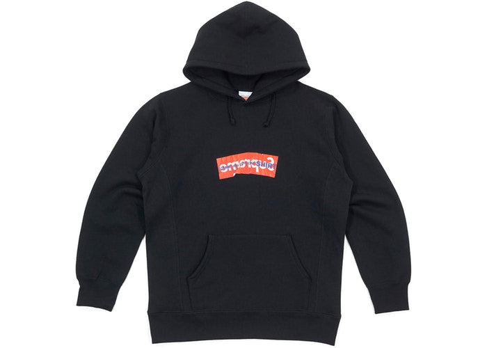 Black on black outlet box logo hoodie