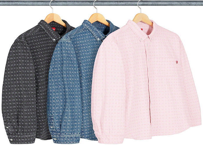 Supreme jacquard denim shirt online